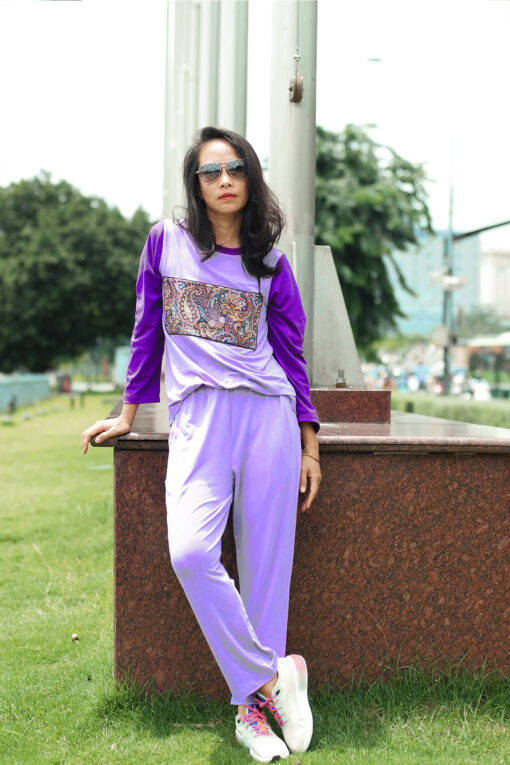 Bộ tay dài cơ bản phối tím